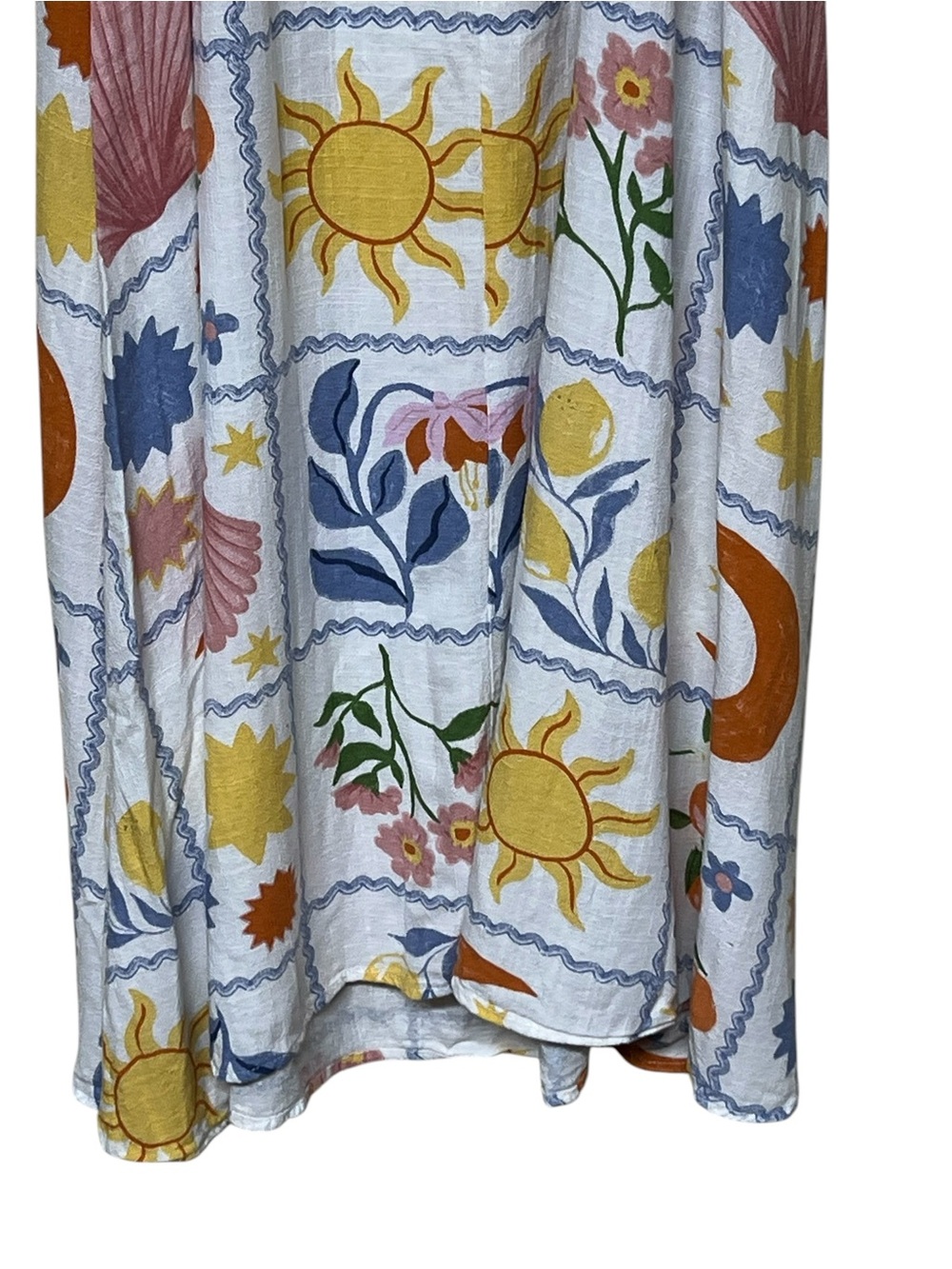 Paper Heart Costa celestial botanical tile print linen blend maxi dress - Picture 10 of 15